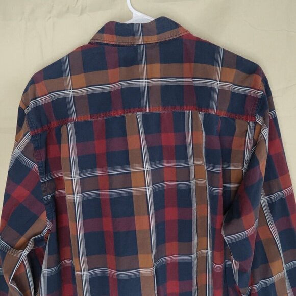 Tommy Bahama Shirt Button Up Red Blue Plaid Long Sleeve Casual Cotton Men's XL - Picture 6 of 10
